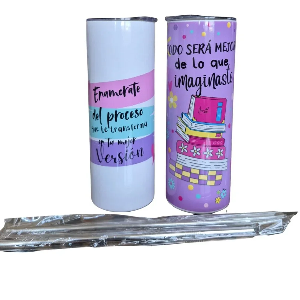 Set of 2 Sublimated Tumblers | Positive Quotes  20oz Tumbler Insulated